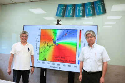 劉正彥教授和地科系玉山學者佐竹健治教授研究團隊成功觀測到地震與海嘯引發的高空擾動